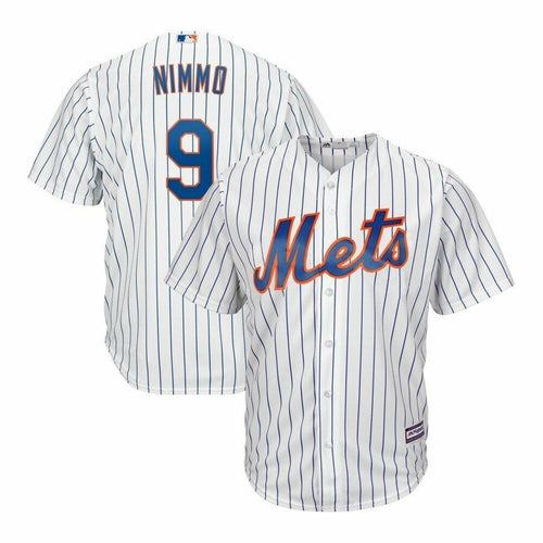 Brandon Nimmo New York Mets Majestic Official Cool Base Player Jersey White/Royal 2019 Model A16424