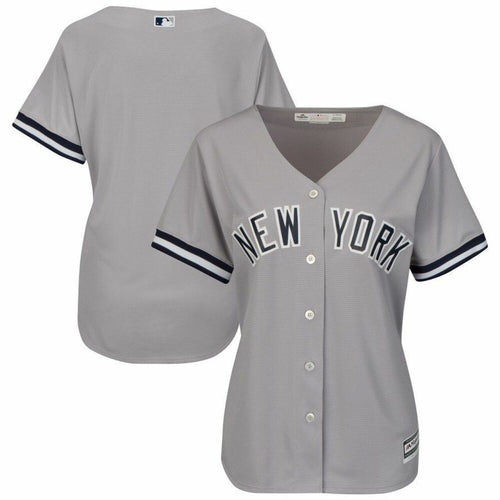 New York Yankees Majestic Womens Road Cool Base Replica Team Jersey Gray 2019 Model A27357