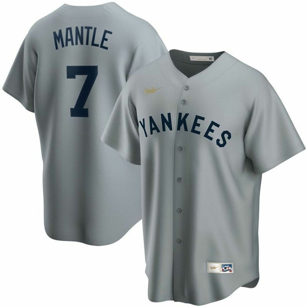 New York Yankees Mickey Mantle #7 2020 Mlb Light Grey Jersey Model A27373