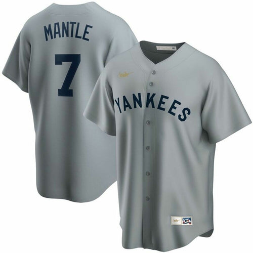 New York Yankees Mickey Mantle #7 2020 Mlb Light Grey Jersey Model A27373