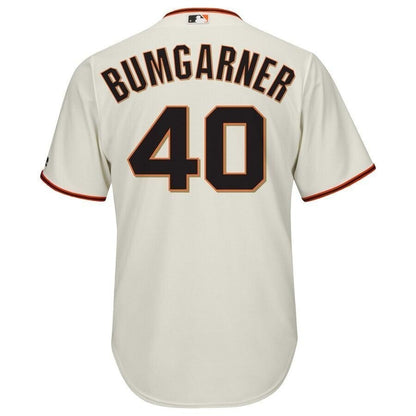 Madison Bumgarner San Francisco Giants Majestic Big And Tall Official Cool Base Player Jersey - Cream