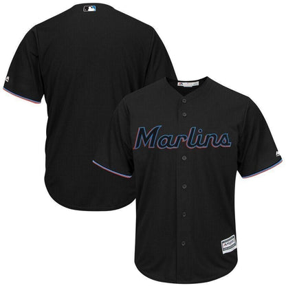 Miami Marlins Majestic Alternate 2019 Official Cool Base Team Jersey Black 2019