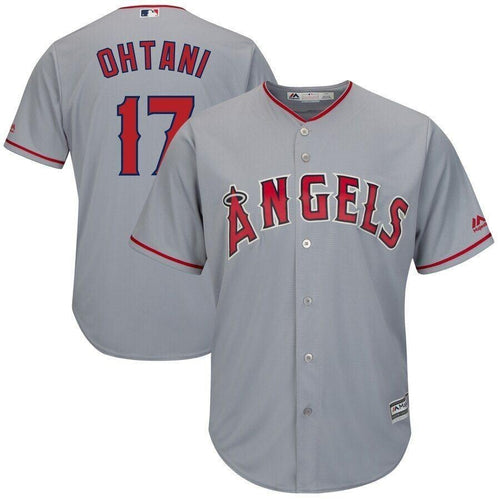 Shohei Ohtani Los Angeles Angels Majestic Cool Base Player Jersey Gray 2019