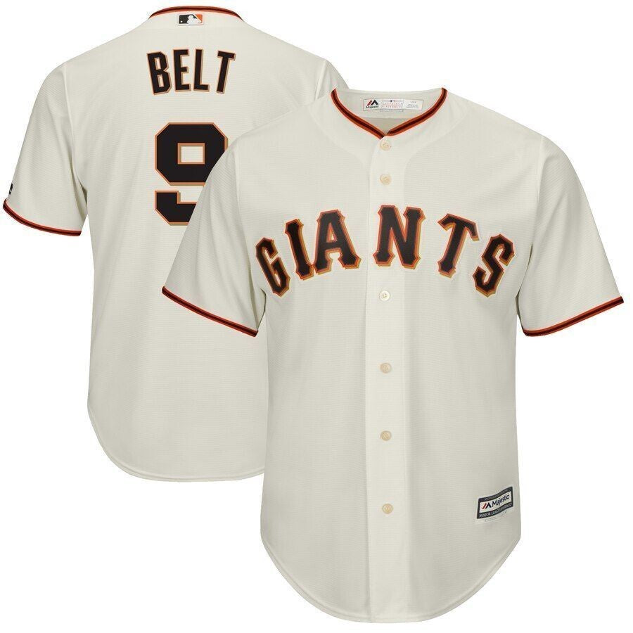 Brandon Belt San Francisco Giants Majestic Cool Base Alternate Player Jersey Cream 2019