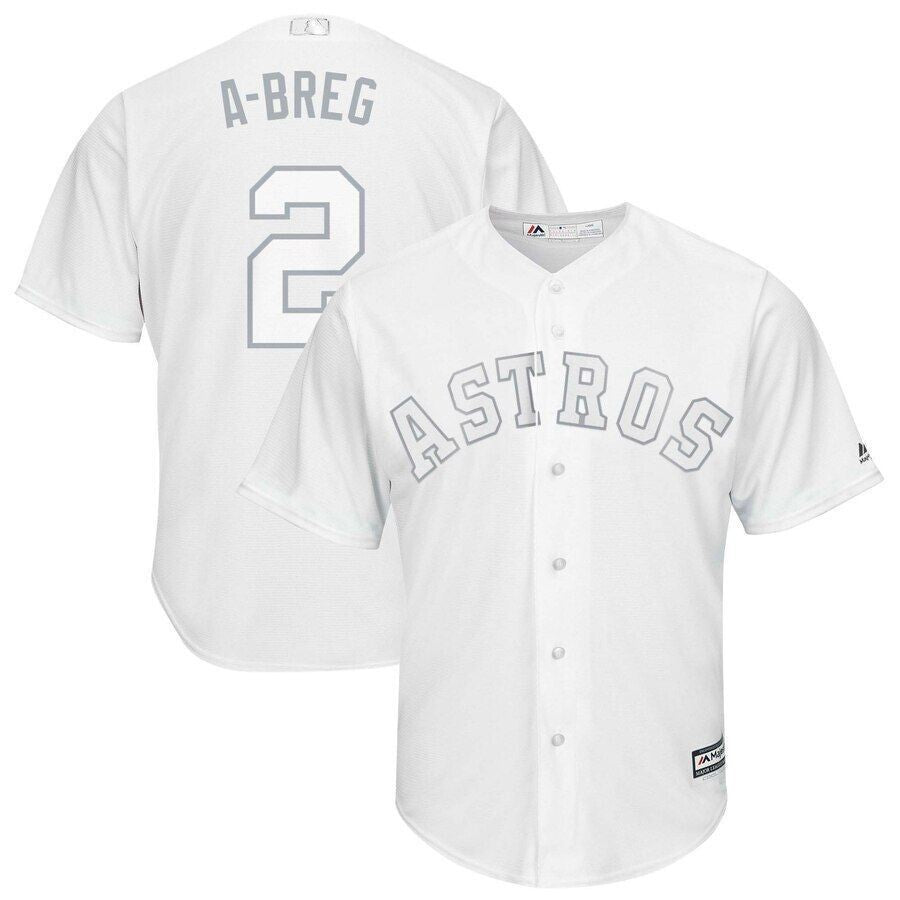 Alex Bregman A-Breg Houston Astros Majestic 2019 Players Weekend Player Jersey White 2019