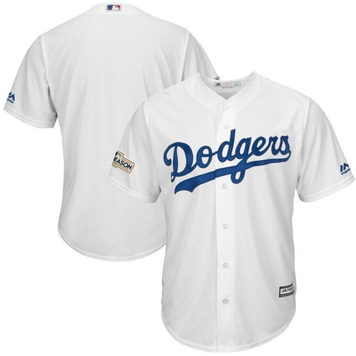 Los Angeles Dodgers Majestic Postseason Cool Base Team Jersey White 2019