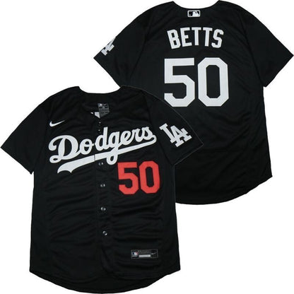 Los Angeles Dodgers Mookie Betts #50 2020 Mlb Black Jersey