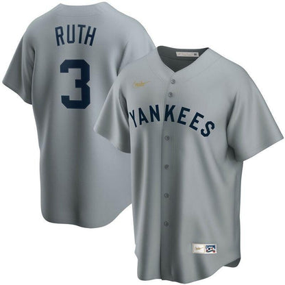 New York Yankees Babe Ruth #3 2020 MLB Light Grey Jersey