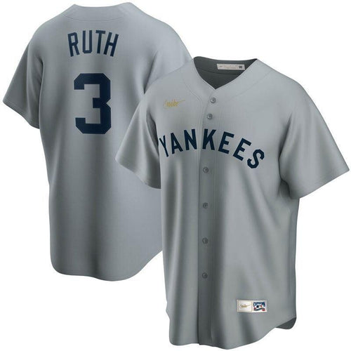 New York Yankees Babe Ruth #3 2020 MLB Light Grey Jersey