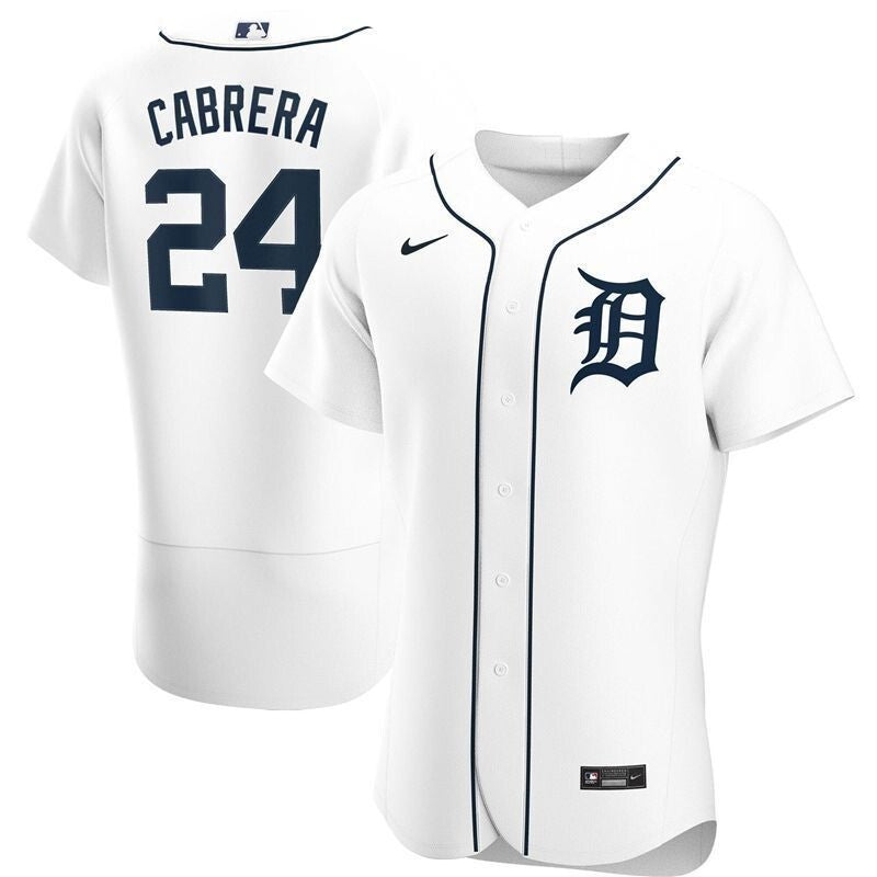 Detroit Tigers 2020 Mlb Miguel Cabrera #24 White Jersey