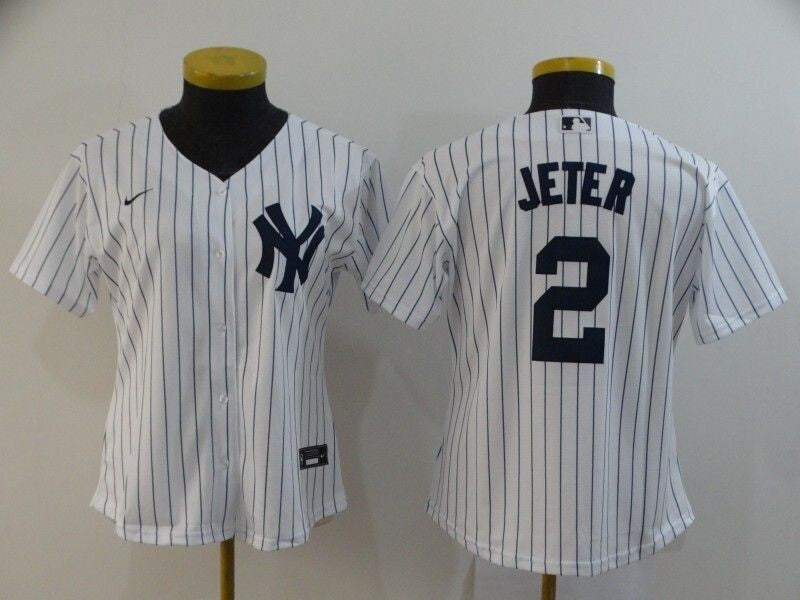 New York Yankees Derek Jeter #2 2020 Mlb White Womens Jersey