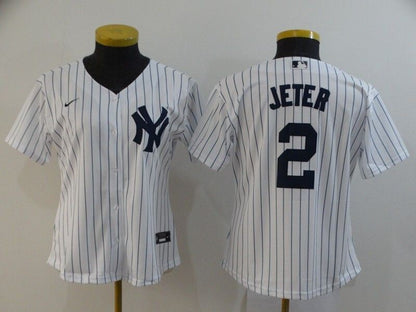 New York Yankees Derek Jeter #2 2020 Mlb White Womens Jersey