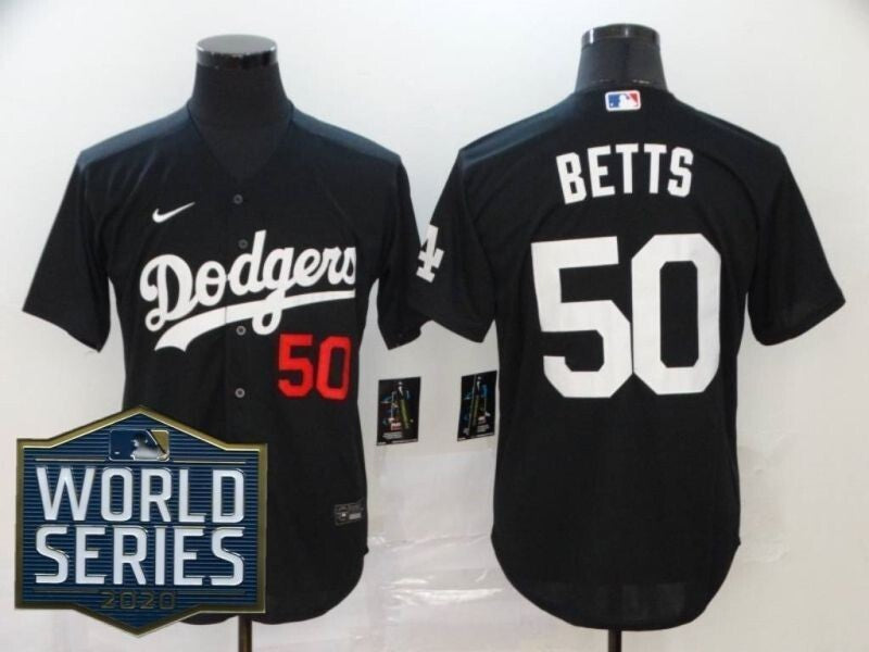 Los Angeles Dodgers Mookie Betts #50 2020 Mlb Black Jersey