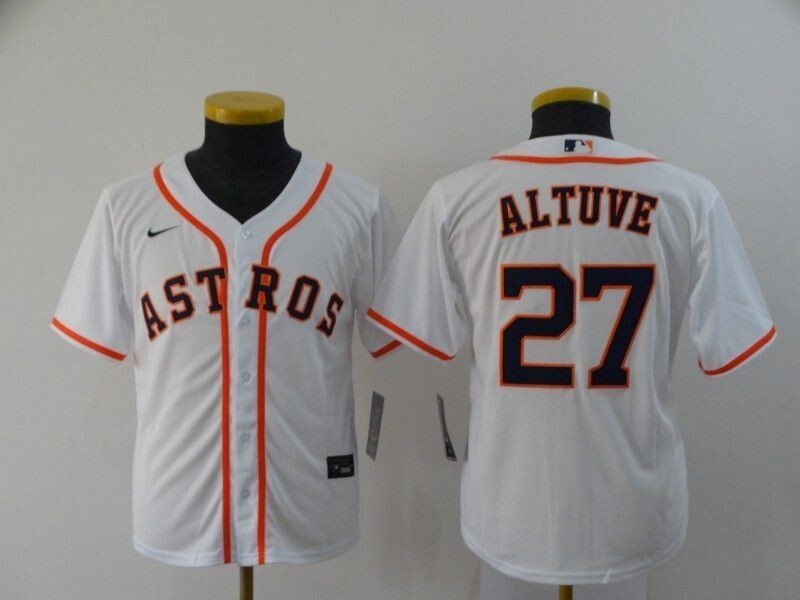 Houston Astros Jose Altuve #27 2020 Mlb White Jersey