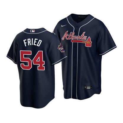 Atlanta Braves Max Fried #54 2021 Mlb All-Star Game Patch Jersey Navy