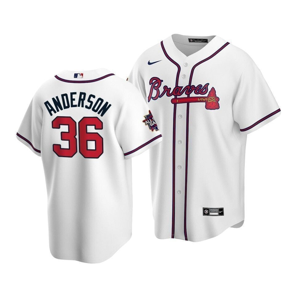 Atlanta Braves Ian Anderson #36 2021 Mlb All-Star Game Patch Jersey White