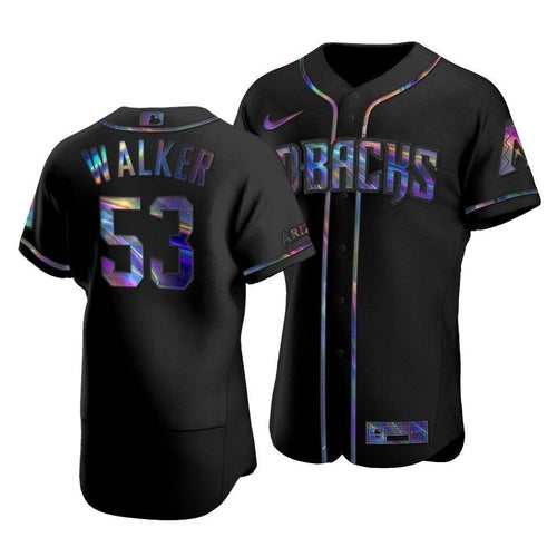 Men'S Arizona Diamondbacks Christian Walker #53 Iridescent Logo Holographic Limited Jersey Black