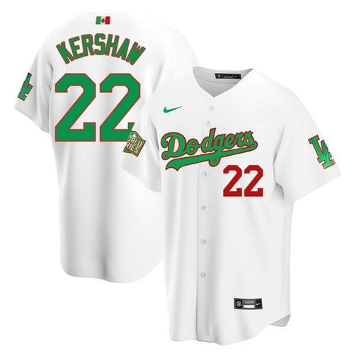 Los Angeles Dodgers Clayton Kershaw #22 Fluorescent Green White Jersey For Fans