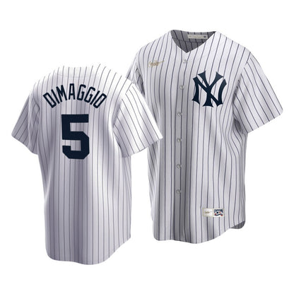 Men'S New York Yankees Joe Dimaggio #5 Cooperstown Collection White Home Jersey