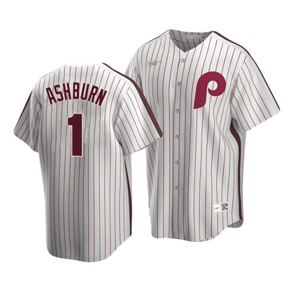 Men'S Philadelphia Phillies Richie Ashburn #1 Cooperstown Collection White Home Jersey