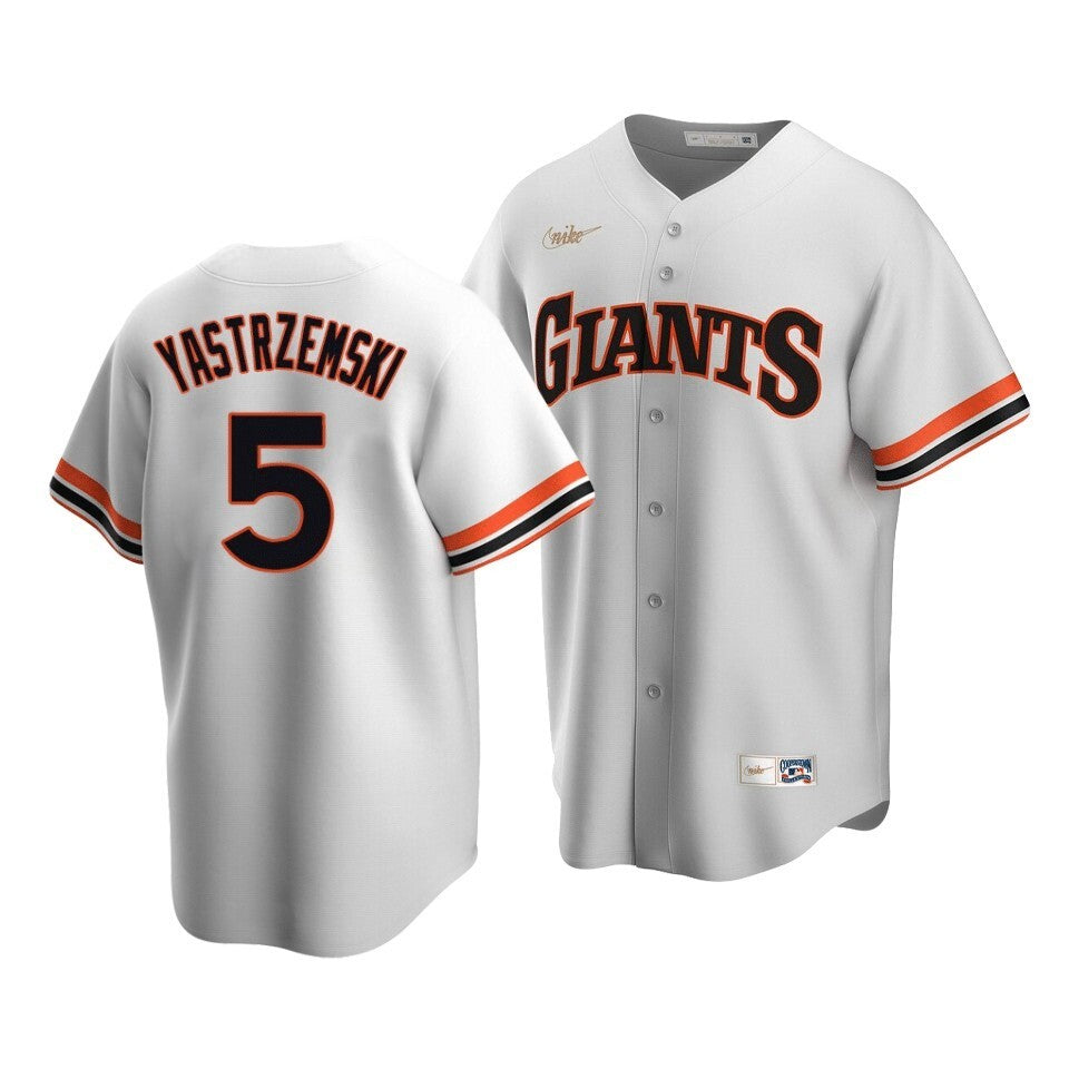 Men'S San Francisco Giants Mike Yastrzemski #5 Cooperstown Collection White Home Jersey