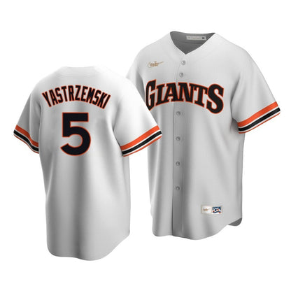 Men'S San Francisco Giants Mike Yastrzemski #5 Cooperstown Collection White Home Jersey