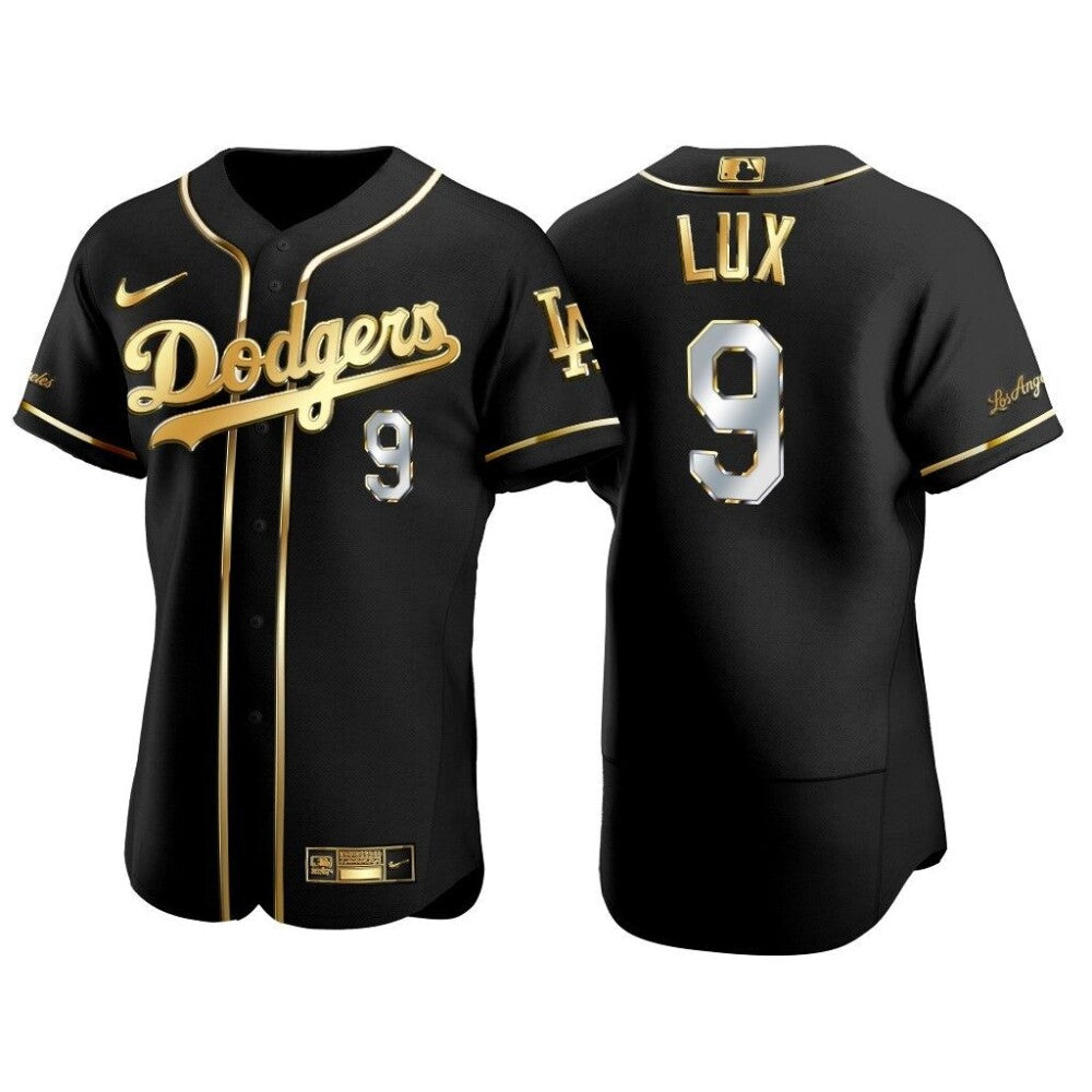 Gavin Lux Los Angeles Dodgers 2021 Gold Program #9 Jersey Black Golden