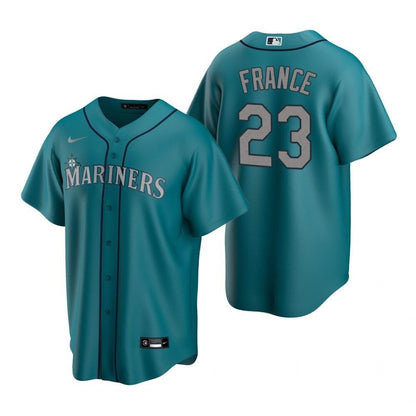 Mens Seattle Mariners #23 Ty France 2020 Alternate Aqua Jersey Gift For Mariners Fans