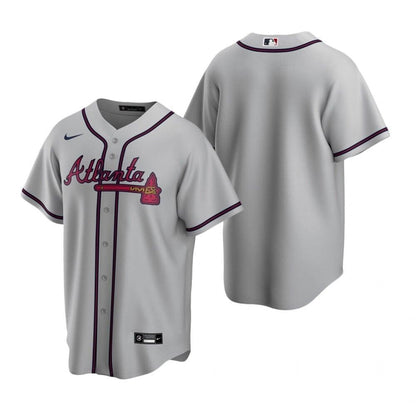 Mens Atlanta Braves Mlb Team 2020 Alternate Gray Jersey Gift For Braves Fans Baseball Fans