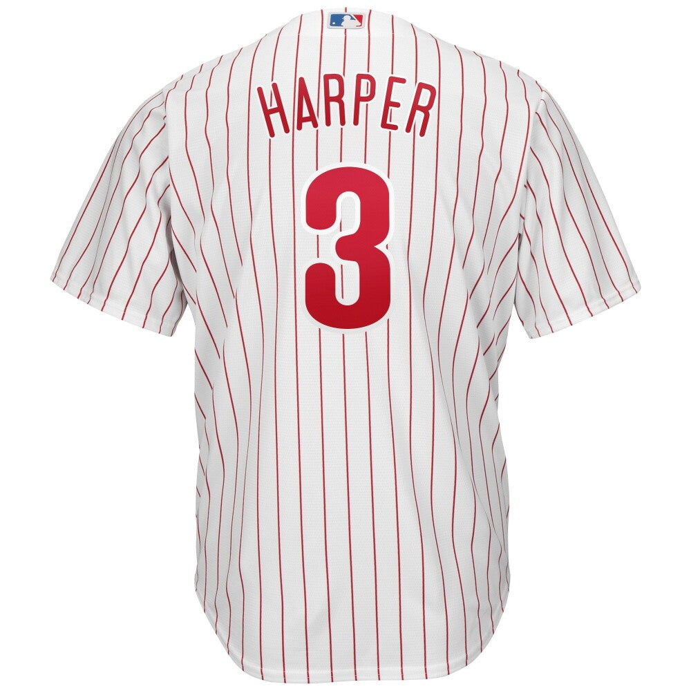 MenS Bryce Harper White Philadelphia Phillies Big & Tall Replica Player Jersey