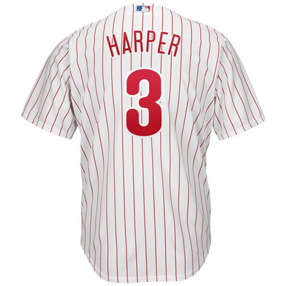 MenS Bryce Harper White Philadelphia Phillies Big & Tall Replica Player Jersey