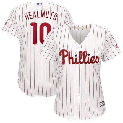 Jt Realmuto Philadelphia Phillies Majestic Womens Home Cool Base Player Jersey Jersey White 2021