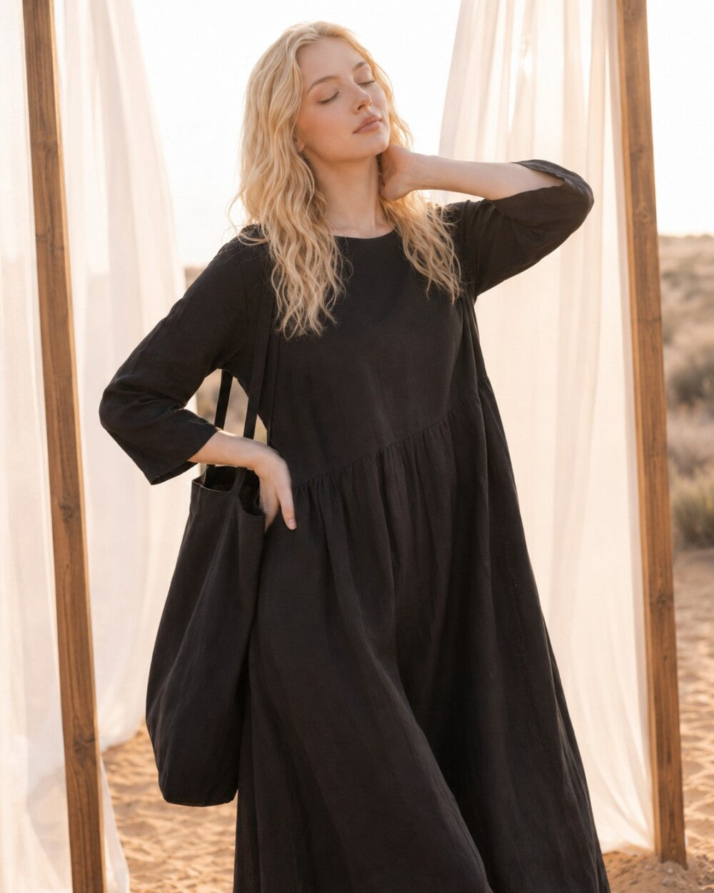 Sabine Linen Dress