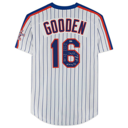 Dwight Gooden New York Mets Fanatics  Autographed Mitchell & Ness  Jersey with Multiple Inscriptions -  of 16 - White