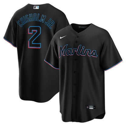 Jazz Chisholm Jr. Miami Marlins Nike Replica Replica Alternate Replica Player Jersey - Black