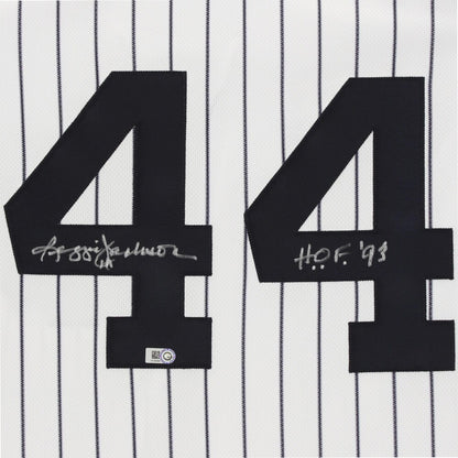 Reggie Jackson New York Yankees Fanatics  Autographed White Nike Replica Replica Replica  Jersey with "HOF 93" Inscription