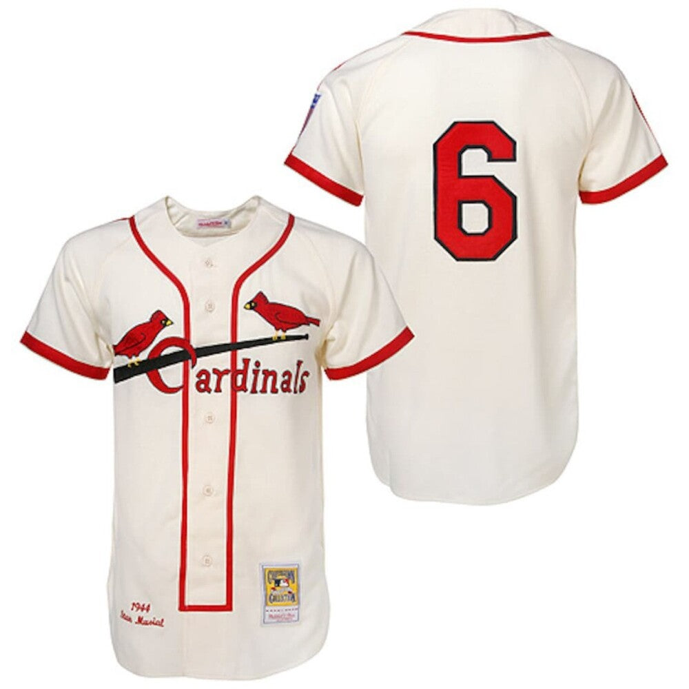 Mens St. Louis Cardinals Stan Musial Mitchell & Ness Cream Mlb Baseball Jersey Mlb Baseball Jersey1341