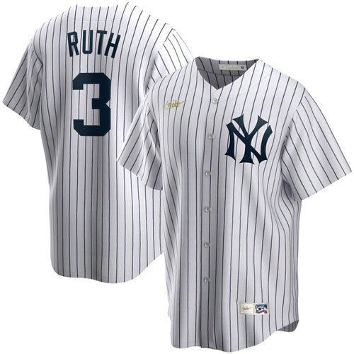 Men'S New York Yankees Babe Ruth White Home Cooperstown Collection Player Baseball Jersey Mlb Baseball Jersey499