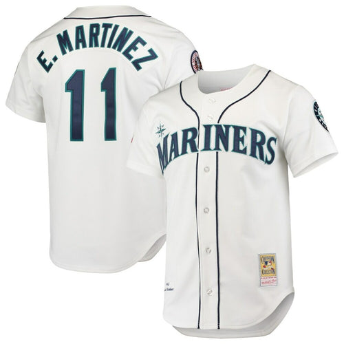 Men'S Seattle Mariners Edgar Martinez Mitchell & Ness White 1995 Cooperstown Collection Home Baseball Jersey Mlb Baseball Jersey1293