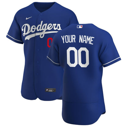 Men'S Los Angeles Dodgers Royal Alternate Custom Patch Baseball Jersey Mlb Baseball Jersey95