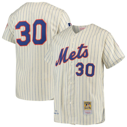 Nolan Ryan New York Mets Mitchell & Ness Cooperstown Collection Baseball Jersey Mlb - Cream Baseball Jersey1326