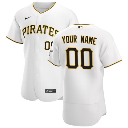 Men'S Pittsburgh Pirates White Home Custom Baseball Jersey Mlb Baseball Jersey594