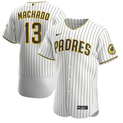 Men'S San Diego Padres Manny Machado White/Brown Home Player Baseball Jersey Mlb Baseball Jersey124