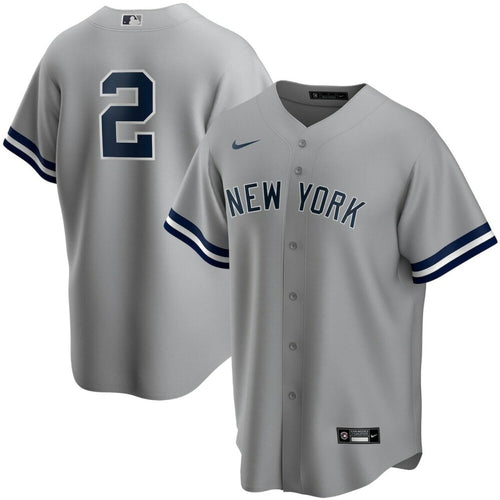 Men'S New York Yankees Derek Jeter Gray Road Player Baseball Jersey Mlb Baseball Jersey113
