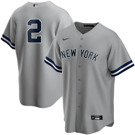 Men'S New York Yankees Derek Jeter Gray Road Player Baseball Jersey Mlb Baseball Jersey113