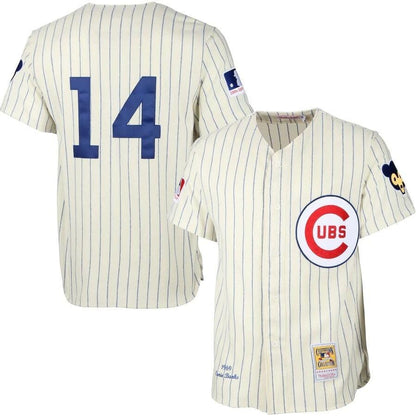 Mitchell & Ness Ernie Banks Chicago Cubs Cream MLB  Jersey