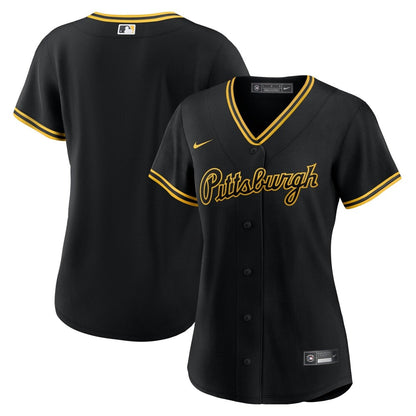 Pittsburgh Pirates Nike Replica Replica Replica Women's Alternate Replica Team Script Jersey - Black